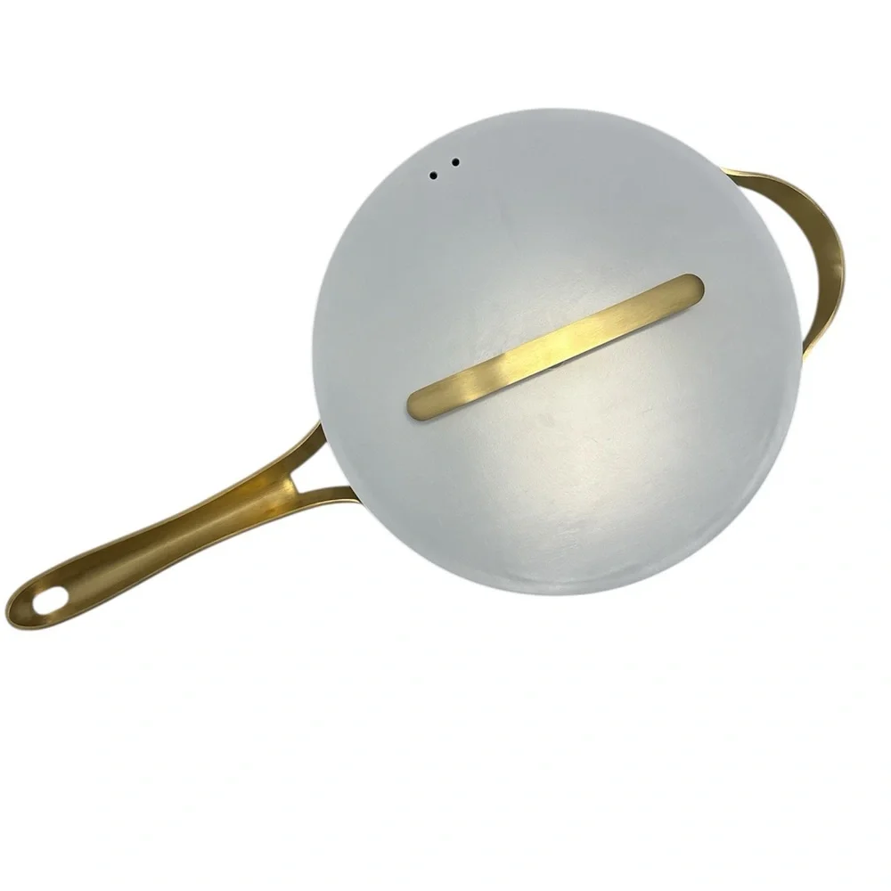 Crofton White and Gold 4.5qt Pan with Lid